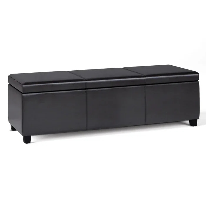Simpli Home Avalon Extra Large Storage Ottoman Bench,Assembled