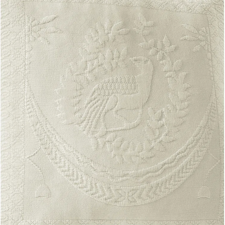 Historic Charleston King Charles Matelasse Traditional Cotton Floral Coverlet