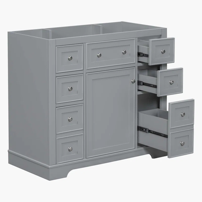 Beyong 33.4" H X 35.6" W X 17.9" D 35.6'' Single Bathroom Vanity Base Only