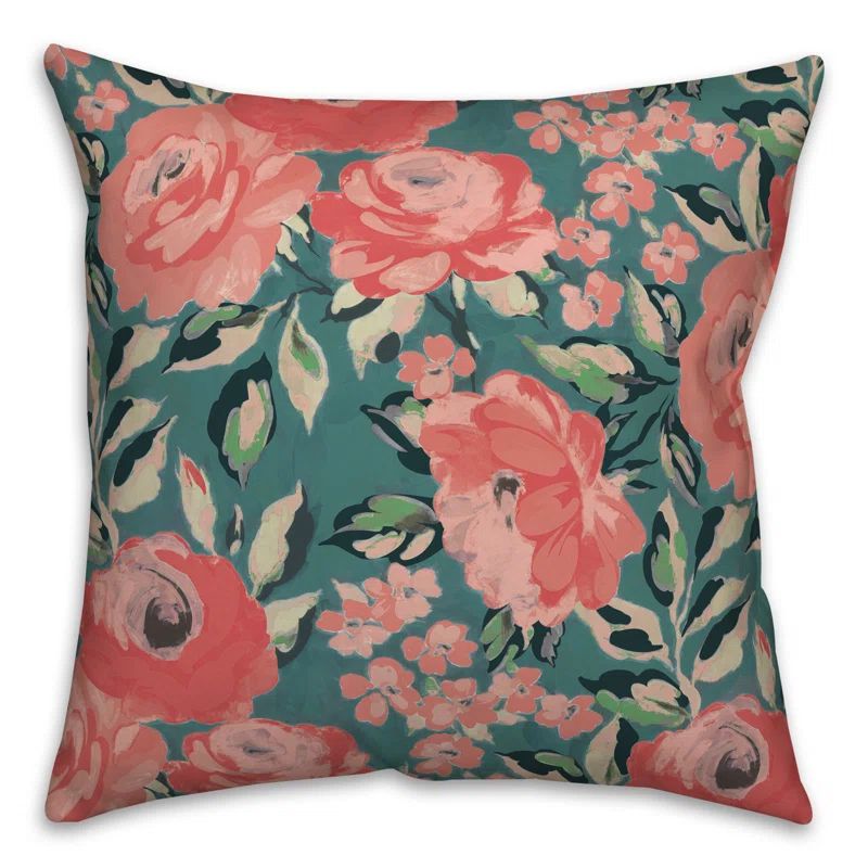 Designs Direct Creative Group Floral Indoor/Outdoor Throw Pillow