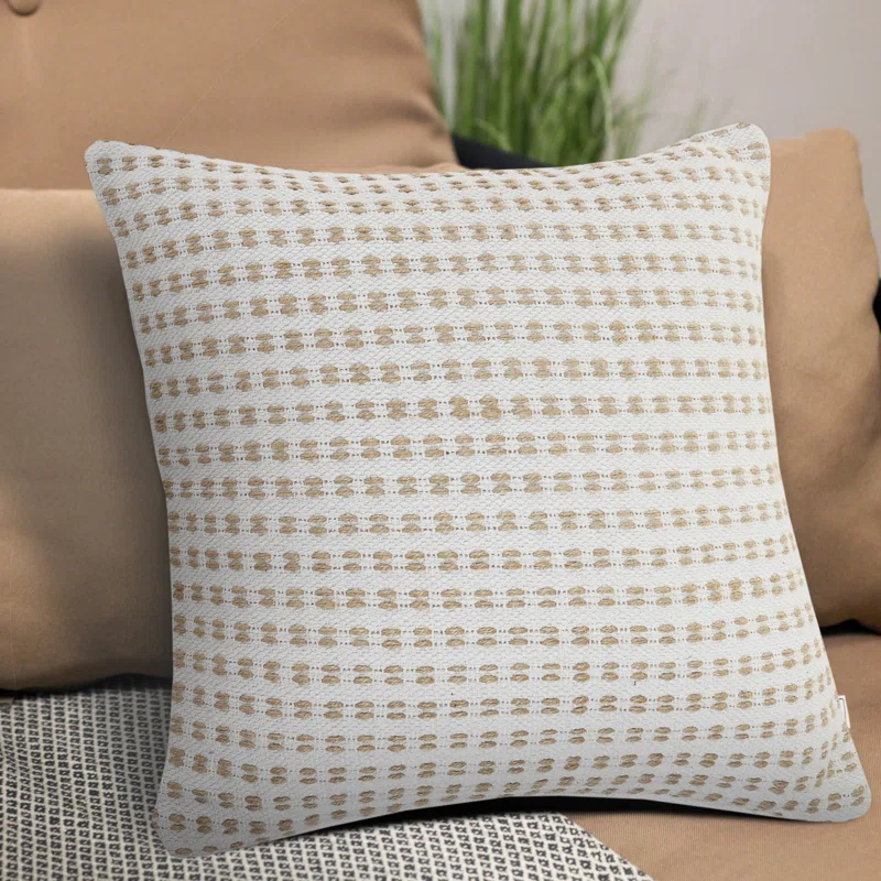 Willow Textured Cotton Throw Pillow