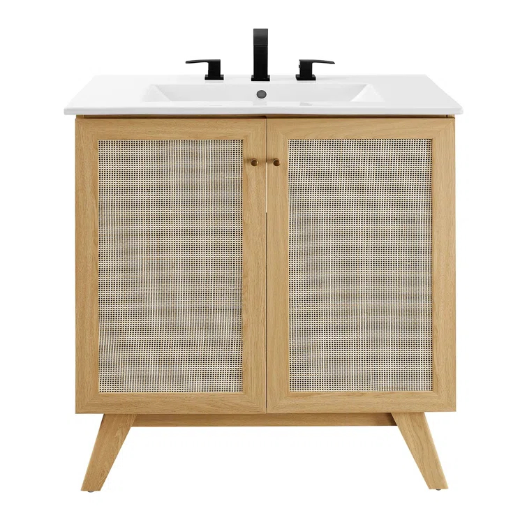 Modway Modway Soma 30'' Free Standing Single Bathroom Vanity with Manufactured Wood Top