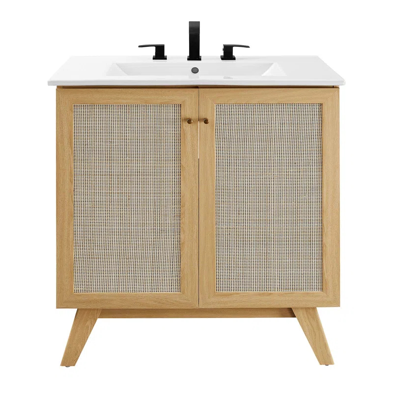 Modway Modway Soma 30'' Free Standing Single Bathroom Vanity with Manufactured Wood Top