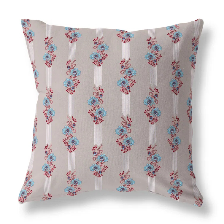 Amrita Sen Floral Luminosity Floral Indoor/Outdoor Reversible Throw Pillow