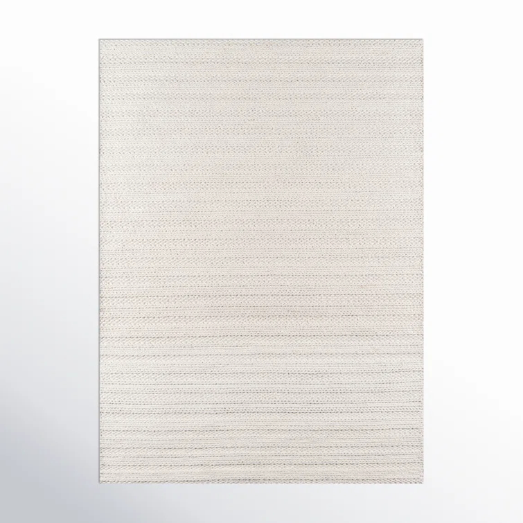 Kells Striped Handmade Ivory Area Rug