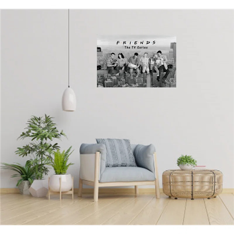 Buy Art For Less " Friends TV Show On A Beam Over New York Rachel Joey Phoebe Monica Chandler Ross "