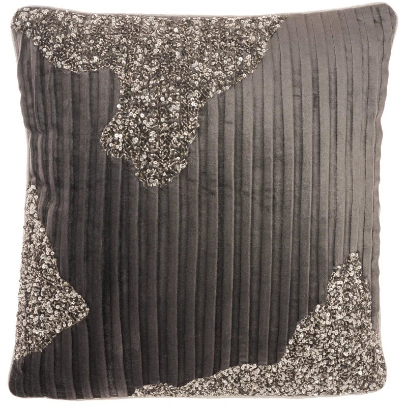 Mina Victory 18" Periwinkle Cotton Throw Pillow