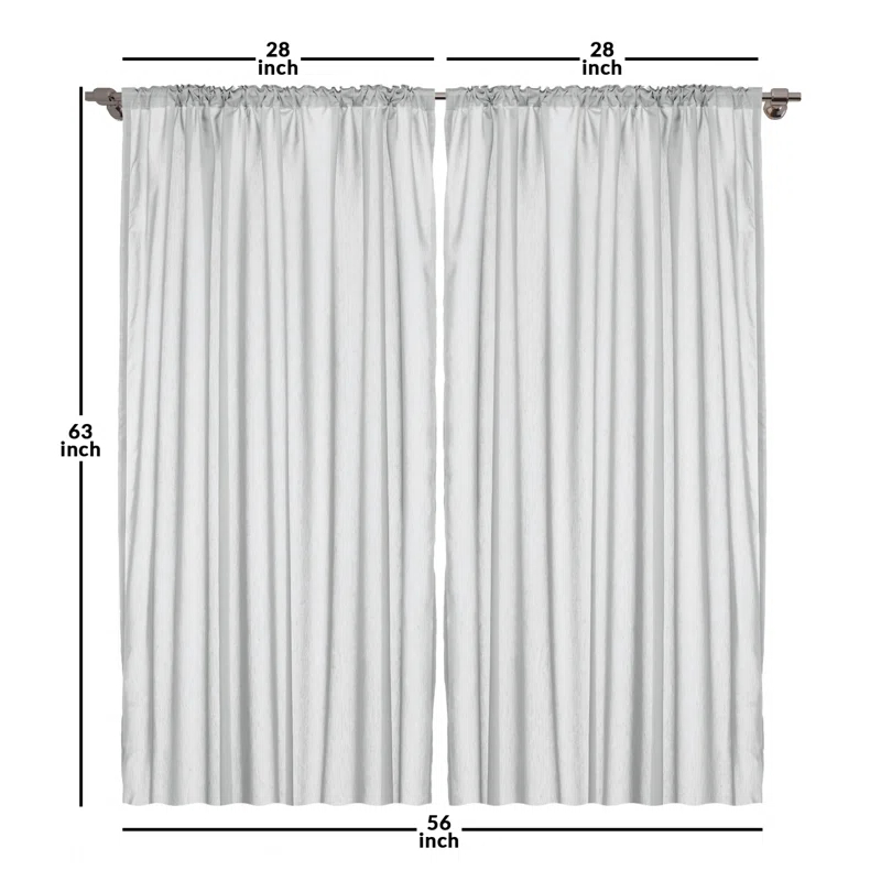 Ambesonne Microfiber Floral Semi-Sheer Rod Pocket Curtain Panels (Set of 2)