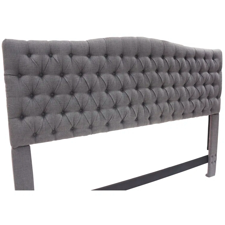 Elle Decor Elle Decor Celeste Tufted Upholstered Padded Headboard with Contemporary Button Tufting