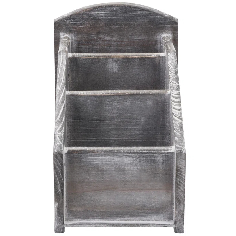 MyGift Gray/White Remote Control Holder