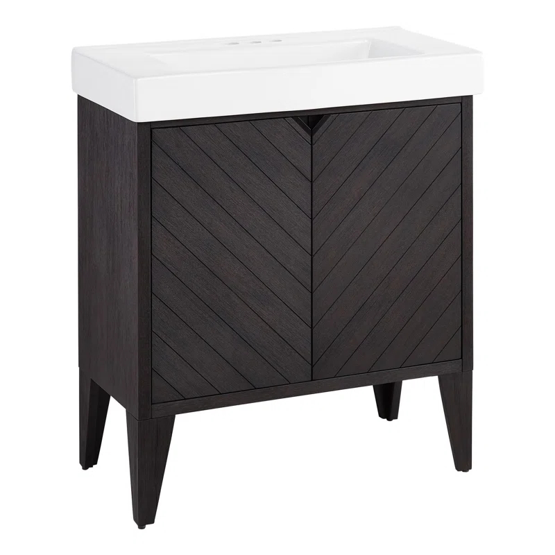 30" Fircrest Single Bathroom Vanity with Integral Sink