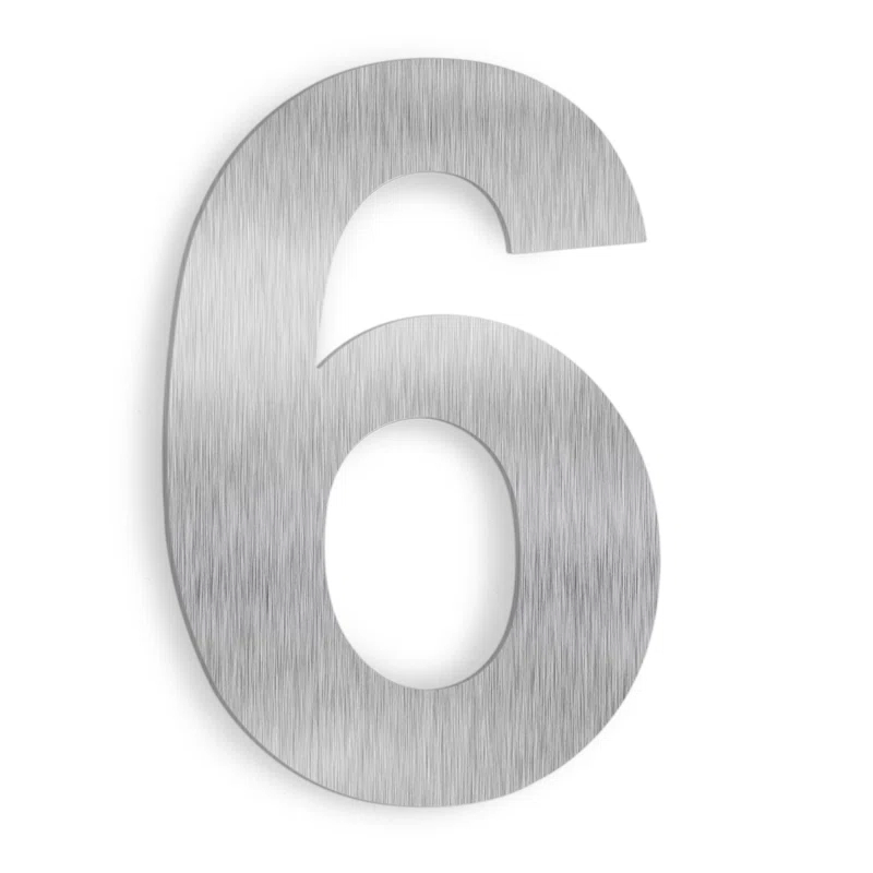 Barton 6'' H Stainless Steel House Number