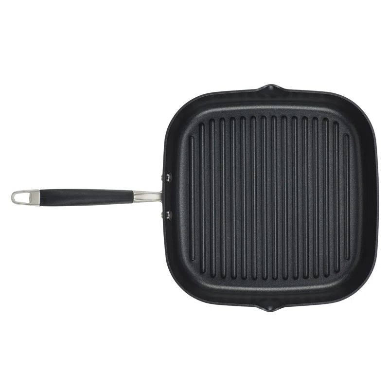 Anolon Anolon Advanced Home Hard Anodized Nonstick Deep Square Grill / Griddle Pan With Pour Spouts,11 Inch