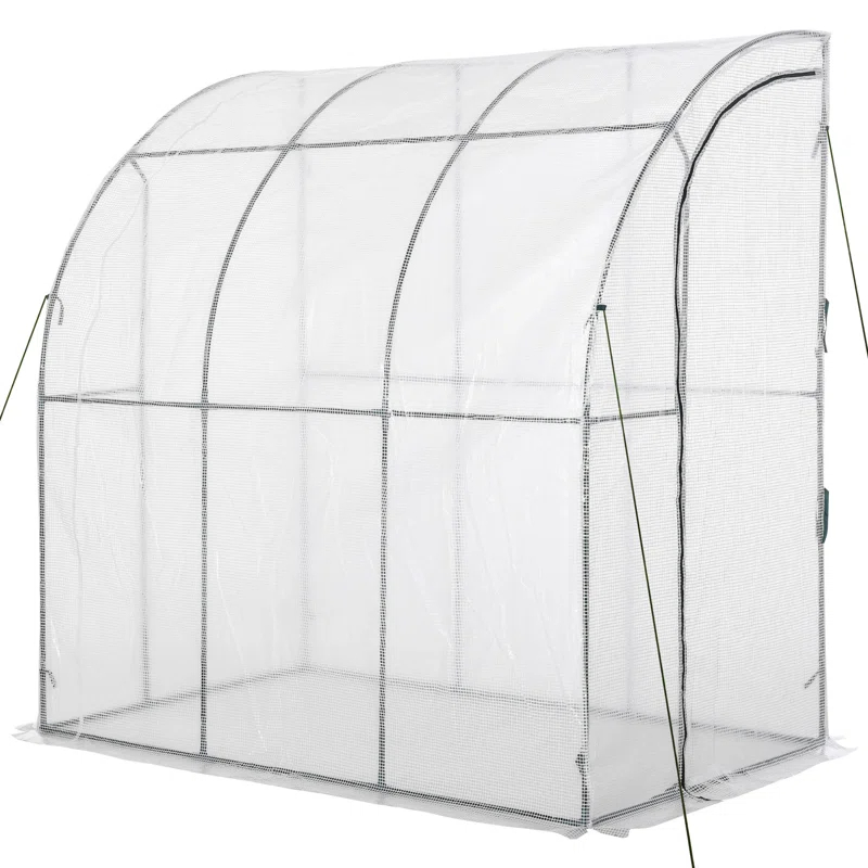 Outsunny 84" W x 84" D Lean-To Greenhouse