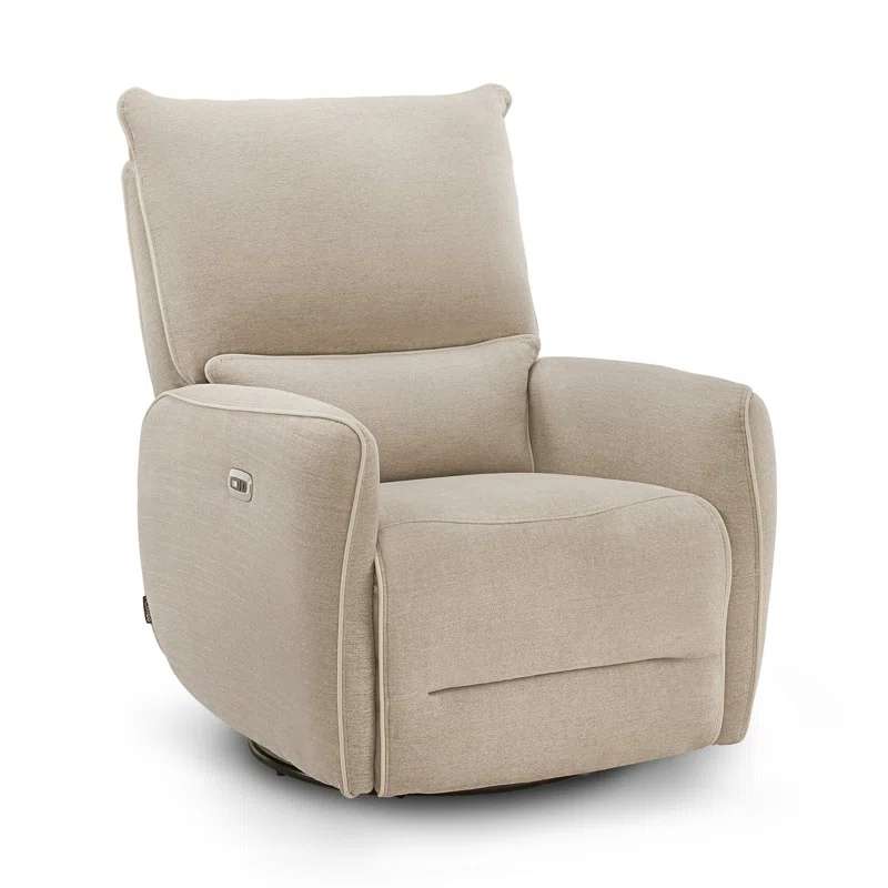 Power Swivel Glider Power Recliner Chair, Electric Rocker Recliner Chairs with USB Ports For Nursery, Fabric