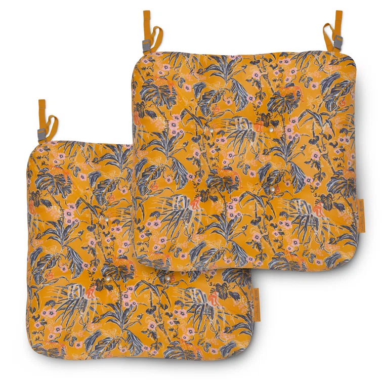 Vera Bradley Vera Bradley by Classic Accessories Water-Resistant Patio Chair Cushions (Set of 2)