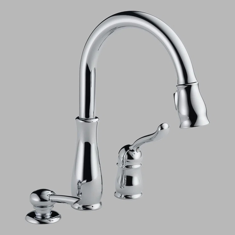 Delta Lel Pull Down Single Handle Kitchen Faucet with MagnaTite® Docking and Diamond Seal Technology 978-SSSD-DST