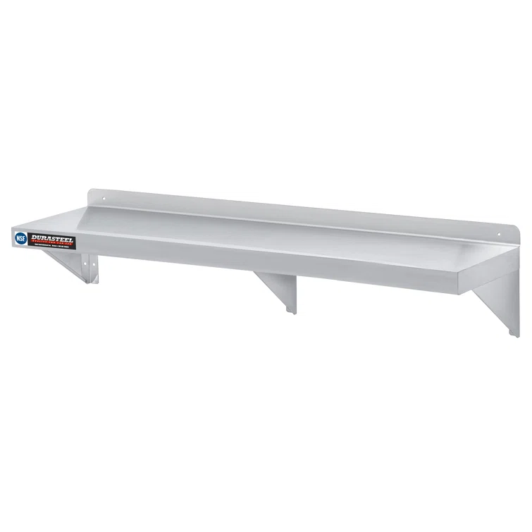 DuraSteel Stainless Steel Wall Shelf - 72" Wide x 14" Deep Commercial Grade - NSF Certified