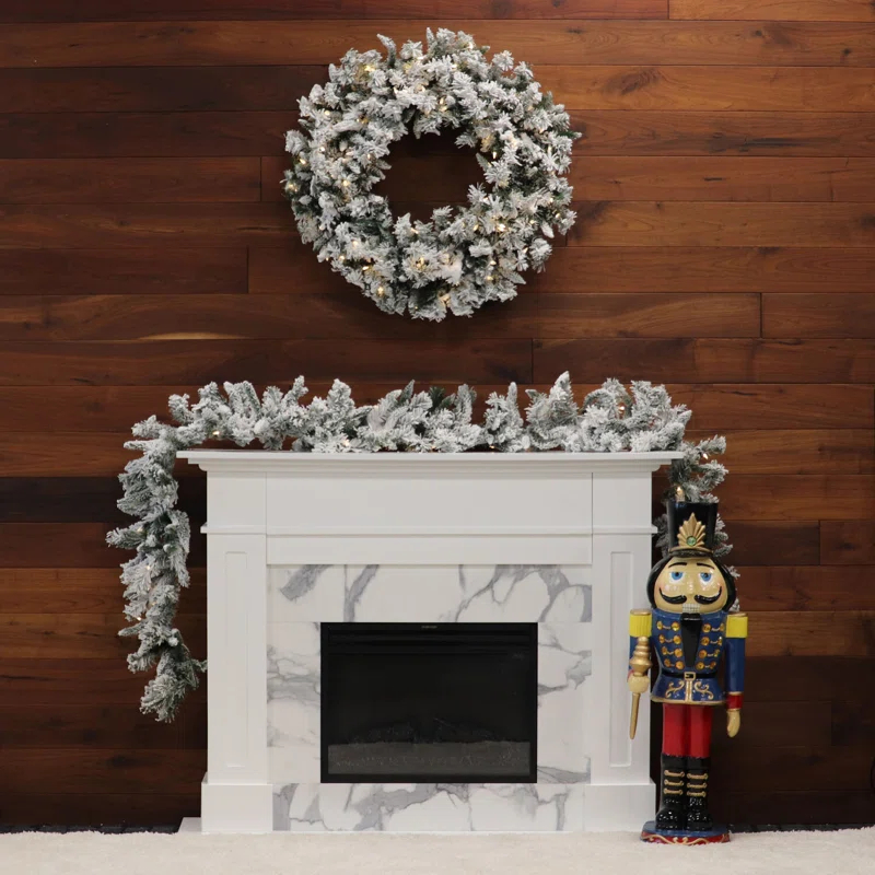 Fraser Hill Farm 108'' in. Lighted Faux Pine Garland