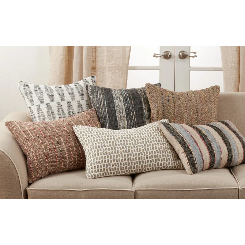 Saro Gina Collection Appliqued Cotton Throw Pillow