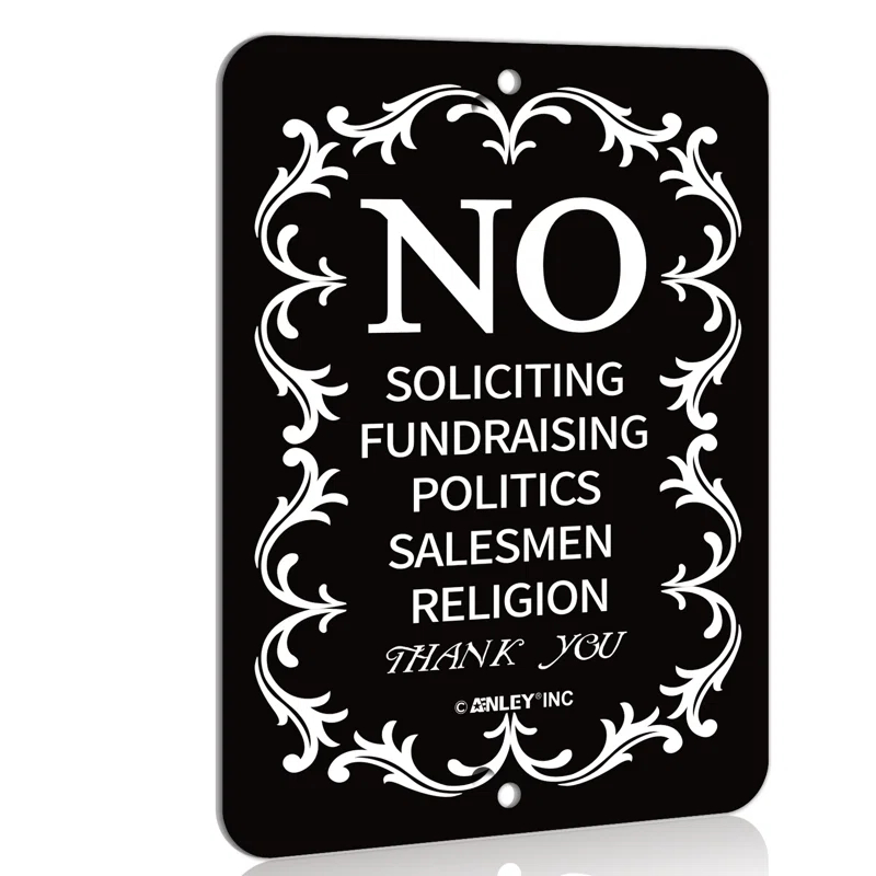 Inbox Zero No Soliciting for Home and Business, do Not Ring the Bell Sign