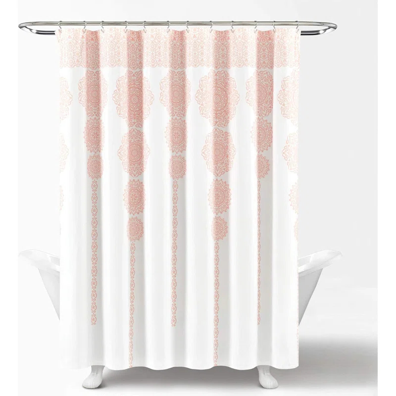 Lush Decor Stripe Medallion Shower Curtain