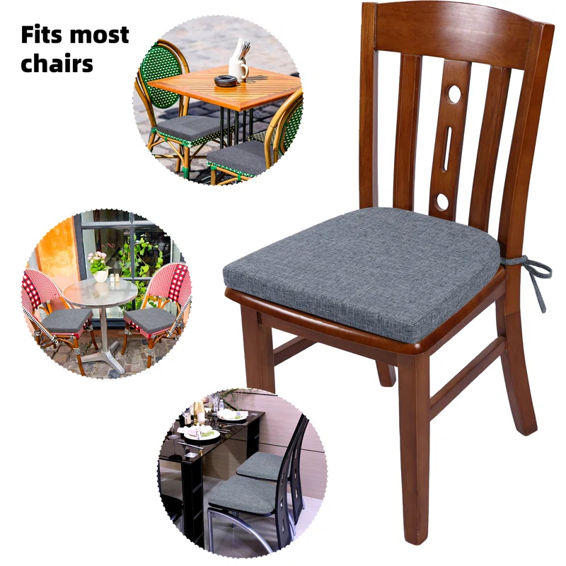 Indoor 1.5'' Dining Chair Chair Pad (Set of 4)