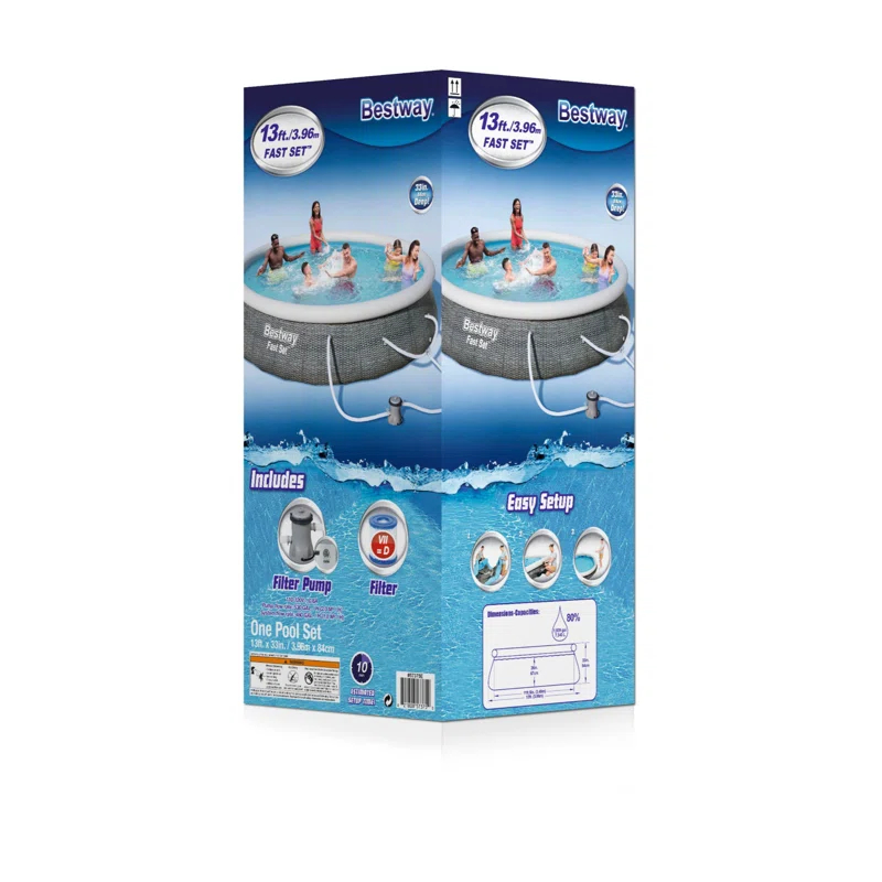 Bestway Plastic Round Inflatable Pool H x W x L