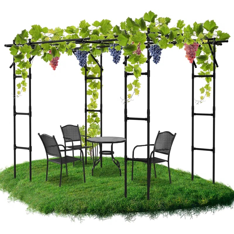 ShangQuan WuLiu Tall Garden Arch Trellis For Climbing Plants, Large Grape Vine Support Arch Arbor Trellis