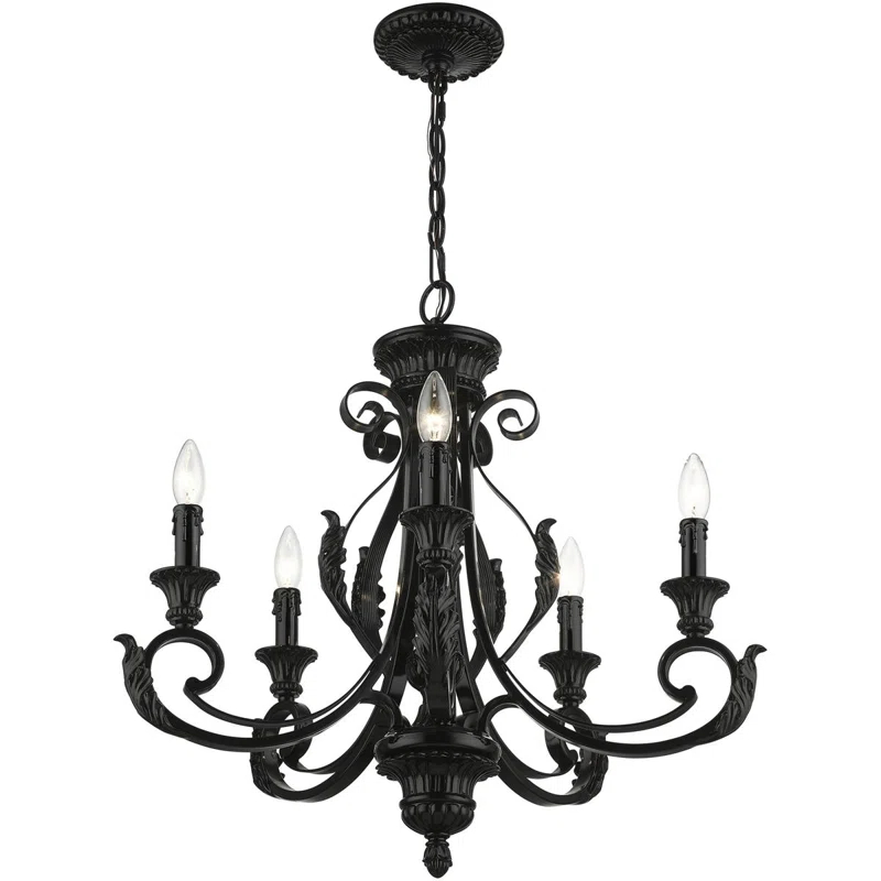 Bloomsbury Market Amillia 5 - Light Dimmable Classic / Traditional Chandelier