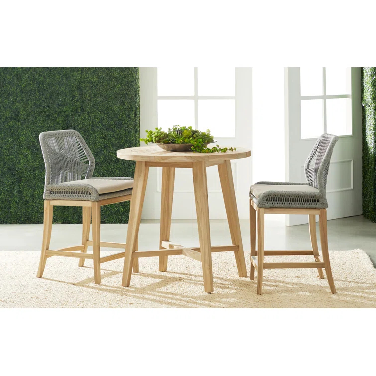 Krisily Loom Outdoor Counter Stool
