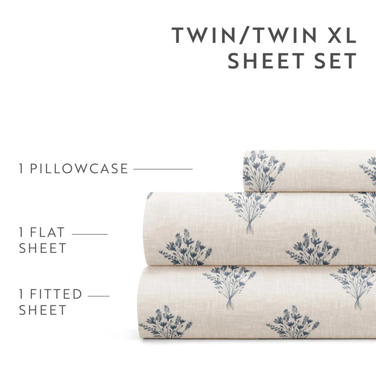 IEnjoy Home 4 Piece Delicate Details Pattern Sheet Set