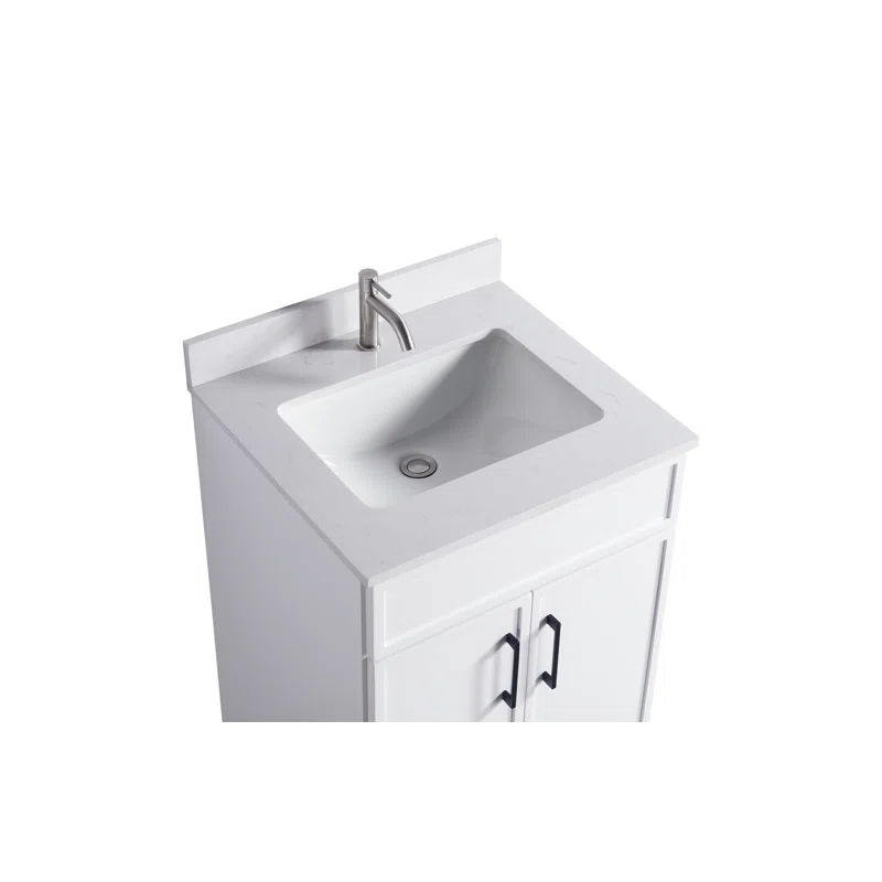 Dyconn Faucet Freestanding Vanity with Sink 2 doors - 24" Gray