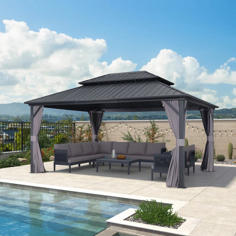 Purple Leaf Aluminum Patio Gazebo
