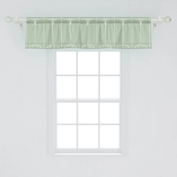 Ambesonne Geometric Tailored 54'' W Window Valance