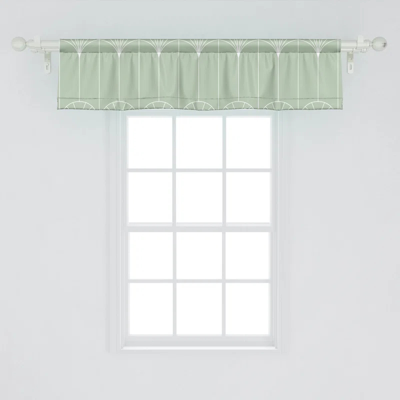 Geometric Tailored 54'' W Window Valance