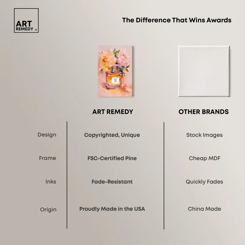 Art Remedy Sunset Floral Perfume Canvas Coquette Trendy Art by Art Remedy