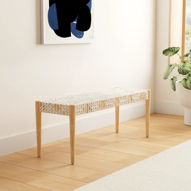 Kazbah 47" Genuine Leather Bench