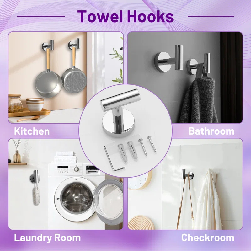 VIBRANTBATH 1020-C 5 - Piece Bathroom Hardware Set