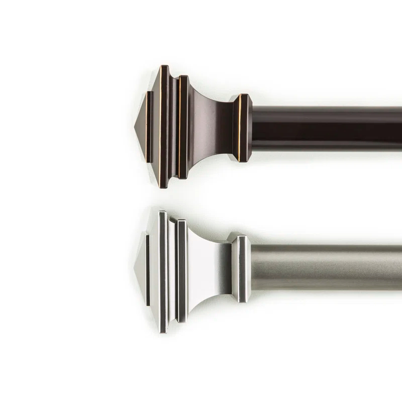 SnugSet Andrew Steel Adjustable Single Curtain Rod