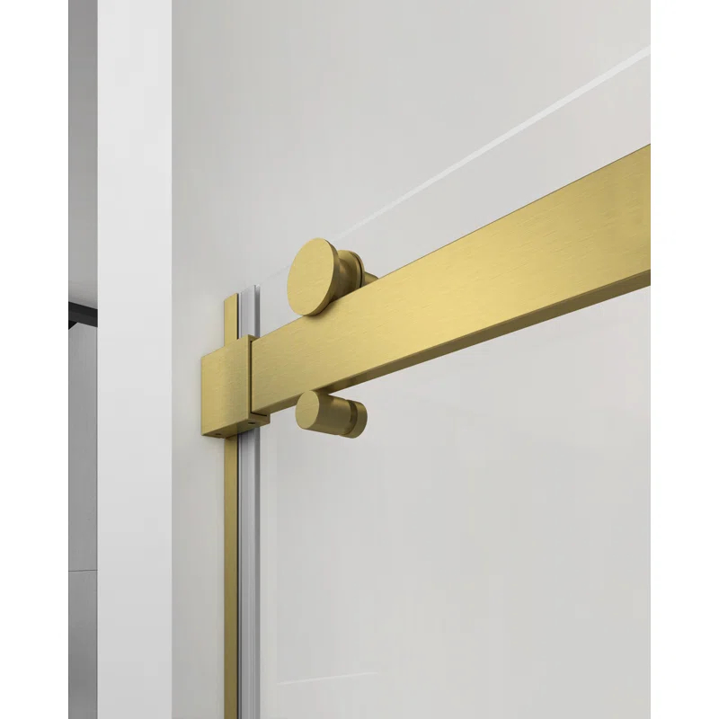 Sunrosa 60" W x 60" H Single Sliding Frameless Tub Door with 5/16"(8mm) Clear Tempered Glass SL7232-G