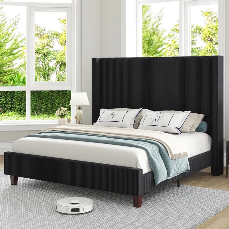 Willa Arlo™ Interiors Dunwoody Upholstered Wingback Platform Bed