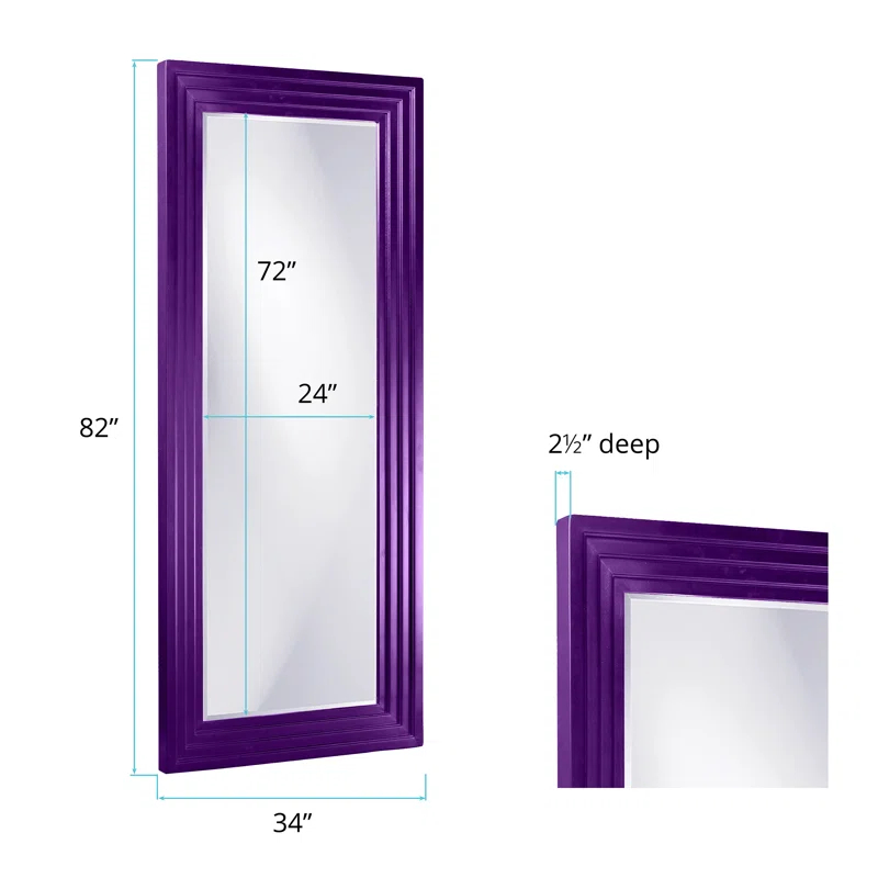Trule Amy Wood Flat Wall Mirror
