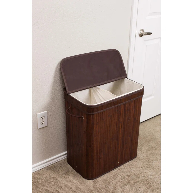 BirdRock Home Bamboo Laundry Sorter with Handles