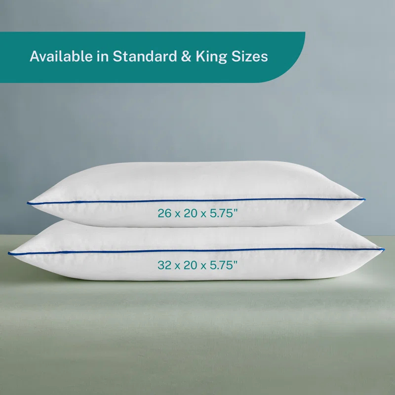 Sleep Innovations Gel Memory Foam Medium Pillow