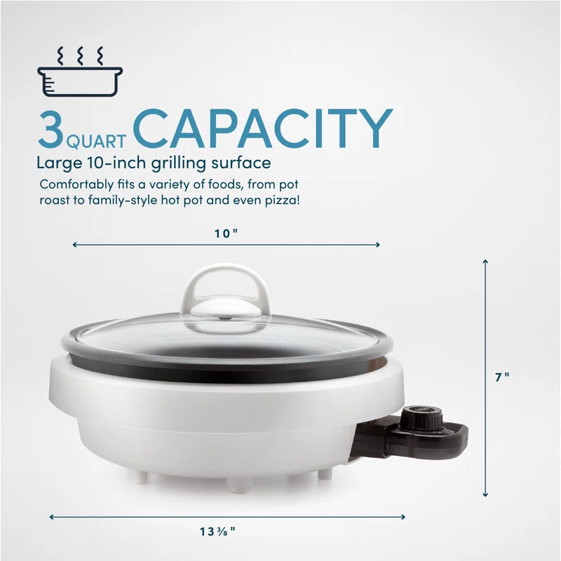 Aroma 3.3 Quart Electric Super Pot & Grill