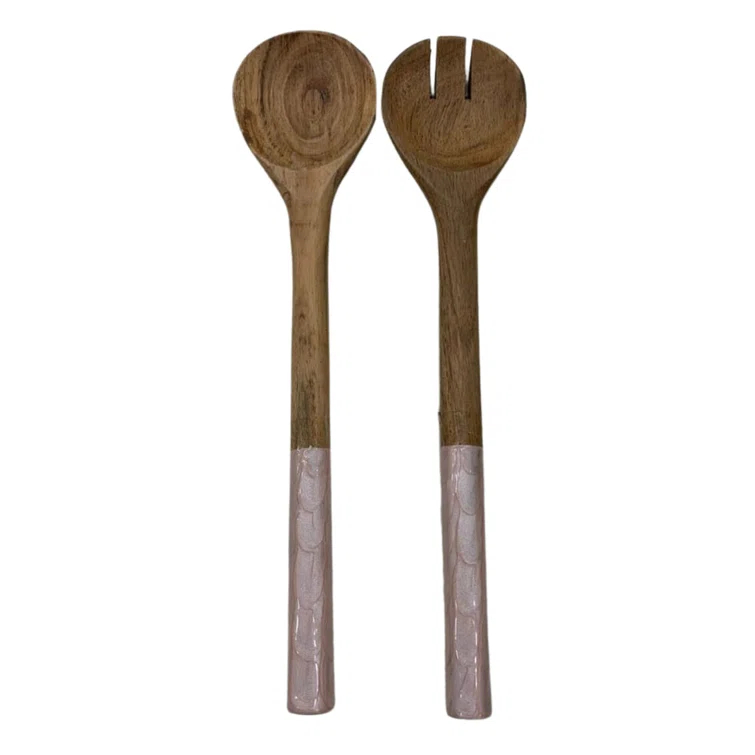 Godinger Silver Art Co Capri White Salad Server Set