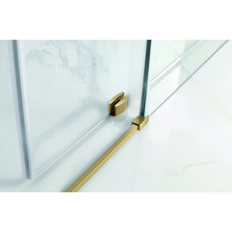 Aston SEN984EZ.UC-BG-483880-R Coraline XL 44" - 48" W x 38" D x 80" H Frameless Rectangle Sliding Shower Enclosure