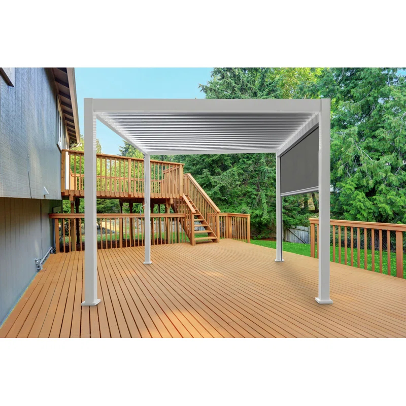 111 Aluminum Pull Down Privacy Screen for Pergola