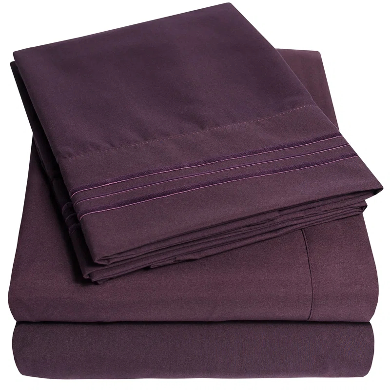 Sweet Home Collection Luxurious Classic Soft Solid 1800 Series Microfiber Sheet Set, Various Colors and Sizes